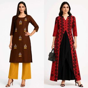 Elegant Kurta Set Combo Of 2