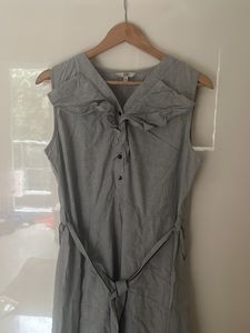 Cut Sleeve Dress With Belt