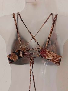 SNAKE PRINT BRALETTE