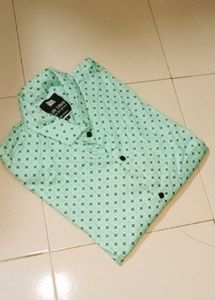 Mint Green Polka Dot Button-Down