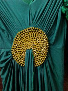 Vintage Green Maxi Prom Dress 🎀