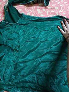 Emerald Green Embroidered Kurti 1000cash/5000coin