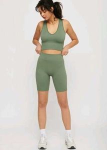 Olive Green Seamless Activewear Set