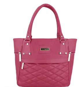 Pink Quilted Tote Bag