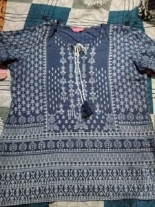 Blue Printed Tunic Top + Freebie