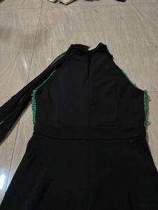 Green halter Neck Dress branded