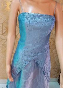 Stunning blingy shimmery heavy Backless gown