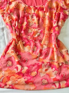 Sunset Petal Frill Top