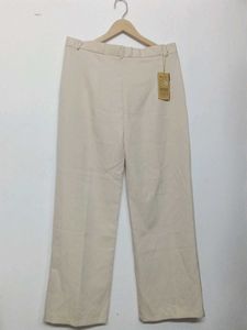 Beige Straight Leg Pants