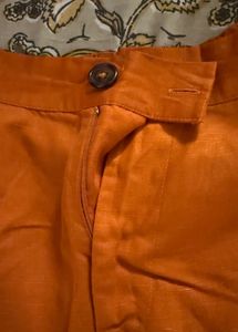 Only Orange Casual Pants