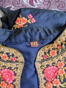 Kashmiri Embroidered Blue Anarkali Gown