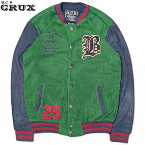 B.C.R London Spirit Varsity Jacket – Vintage Green
