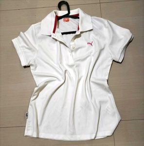 Puma White Polo Top
