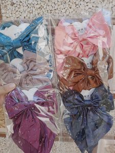 12-Cute White Bow Accessory