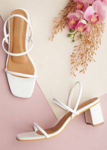 White Strappy Heels
