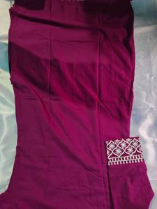Maroon Embroidered Kurti