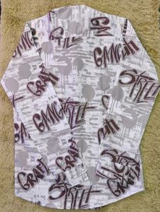 Burberry Graffiti Print Button-Down