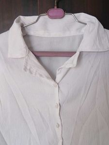 White Button-Down Top