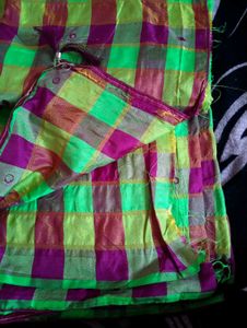 New Vibrant Checkered Saree