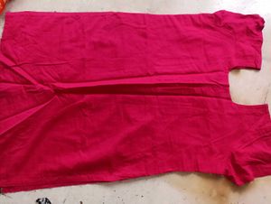 Red Tunic Dress with Embellishments