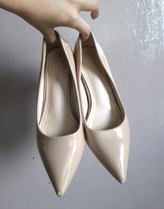 Beige Trendy Korean Pointed Heel