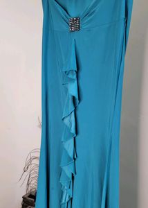 FEROZA BLUE TUBE DRESS CUM SKIRT