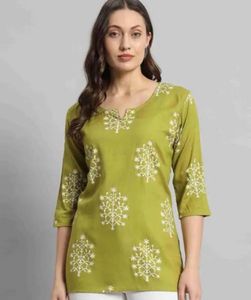 Elegant Green Printed Kurta