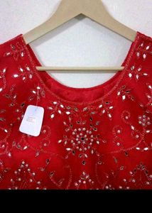 Red Embellished Lehenga Choli