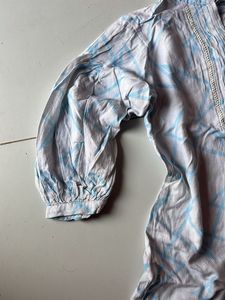 Cute White &amp; Blue Dress