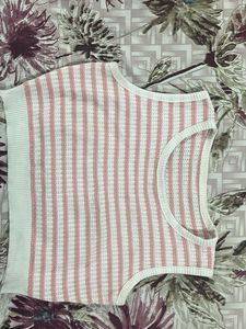 Striped Sleeveless Crop Top