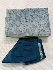 Saree with stitched blouse