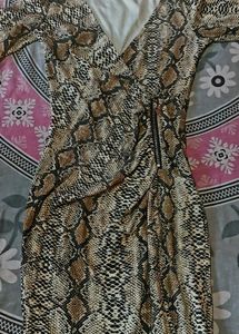 SNAKEPRINT BODYCON DRESS