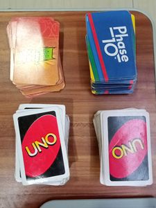 UNO ( 2 Sets) Blink, Phase 10 Card Games Phase 10- 104 Cards, Blink- 60 Cards, Uno - 190 Cards Of 2 Sets