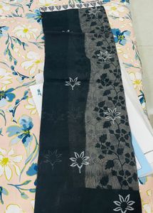 black and white Kota saree