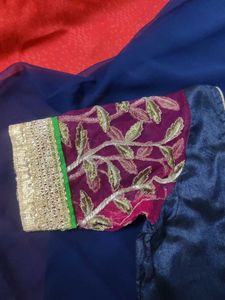 Multi Color Party Wear Saree With Blouse