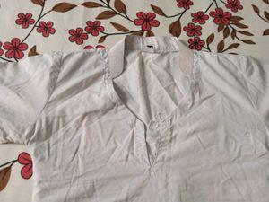 White Cotton Kurta Set, And Free Dupatta As Well