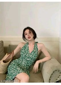 Floral Halter Mini Dress