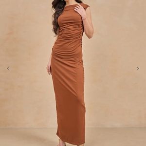 Brown Bodycon Midi Dress | New with Tags