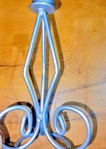 Silver Metal Candle Holder