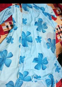 New/Unused Floral Printed Gown With Dupatta