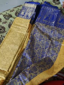 New Saree It Is Very Combination Yellow And Blue C