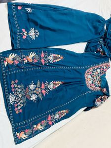 5xl Women Regular Fit Georgette Afghani Kurta Set