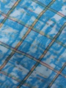 Blue textured summer dress