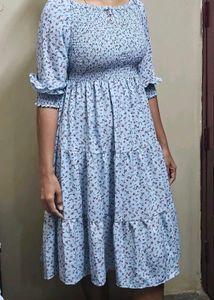 New Floral Midi Dress With TAG