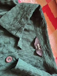 Max Green Button-Down Top