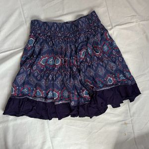 Patterned Mini Skirt