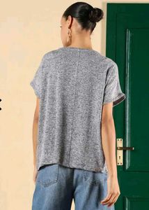 Gray Heathered Short Sleeve Top