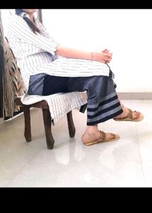 White and Black Kurta Set For women 🖤🤍