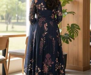 PURE CHINNON PARTY WEAR Gown suit set
