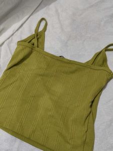 Olive Green Ribbed Cami